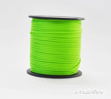 PP Polypropylenschnur 1,5 mm,100 m, Seil, Kordel,Schnur für Schnullerketten Greiflinge, fluorgrün